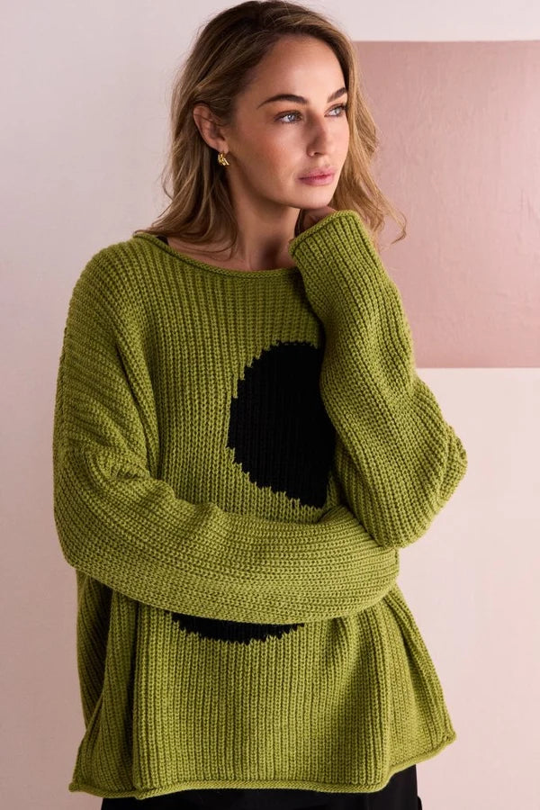 NAYA
AVOCADO & BLACK SPOT SWEATER - NAW26261
