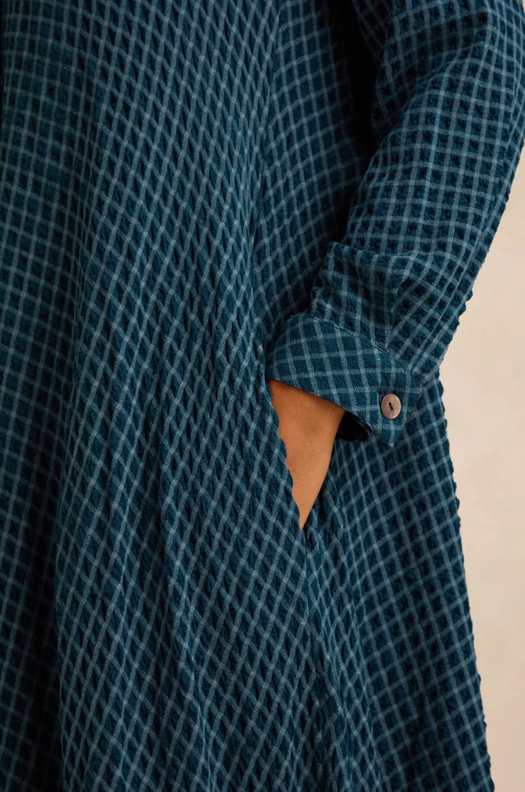 SAHARA
Seersucker Squares Shirt Dress