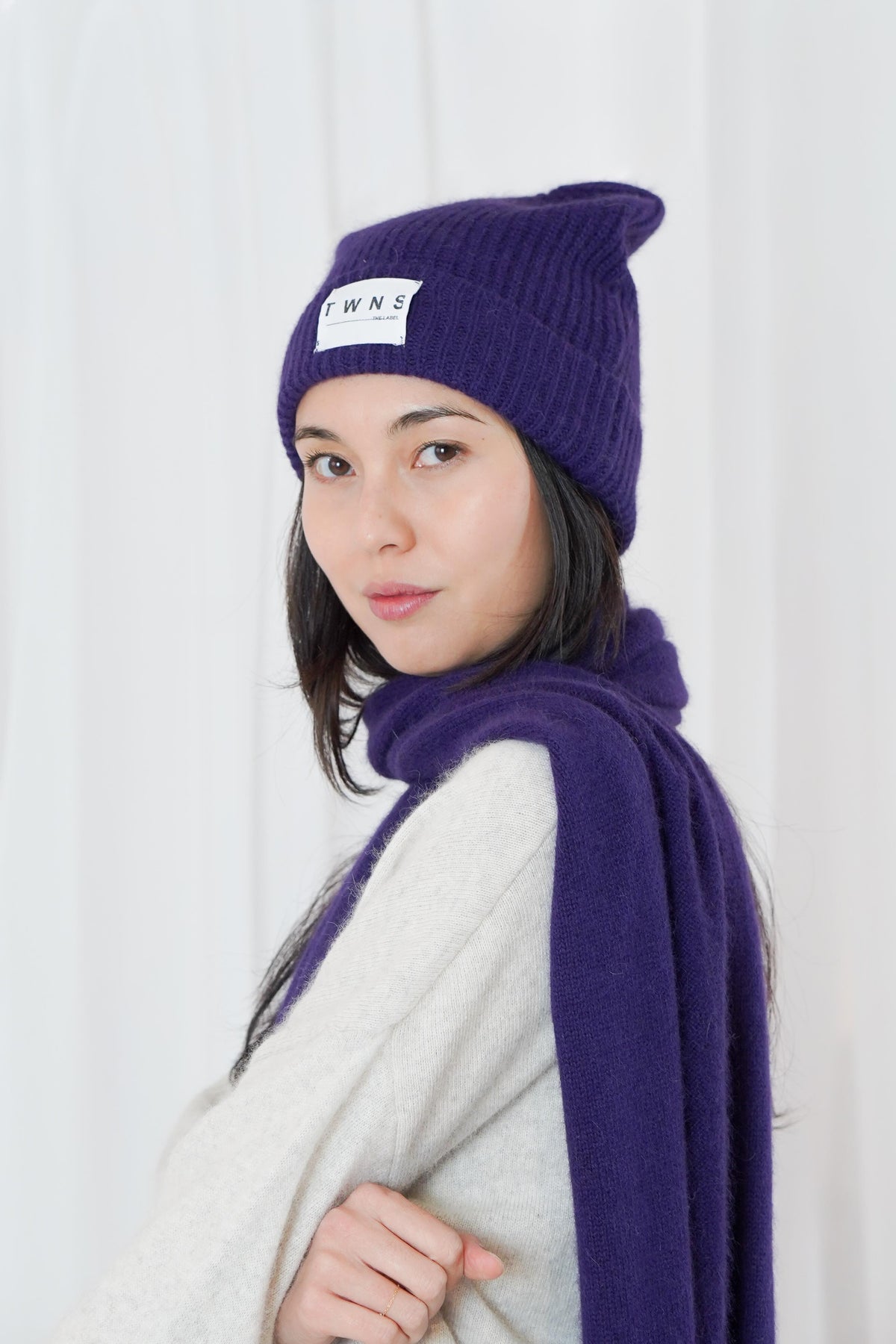 TWNS LITTERTON BEANIE- AUBERGINE