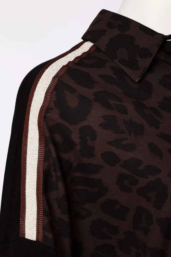 NAYA
BLACK & CHOKO ANIMAL PRINT SHIRT - NAW26312