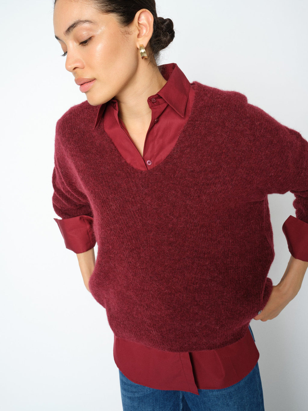 Mos Mosh Thora V -neck knit