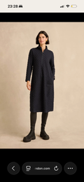 Sahara Origami Pocket Jersey Zip Neck Bubble Dress