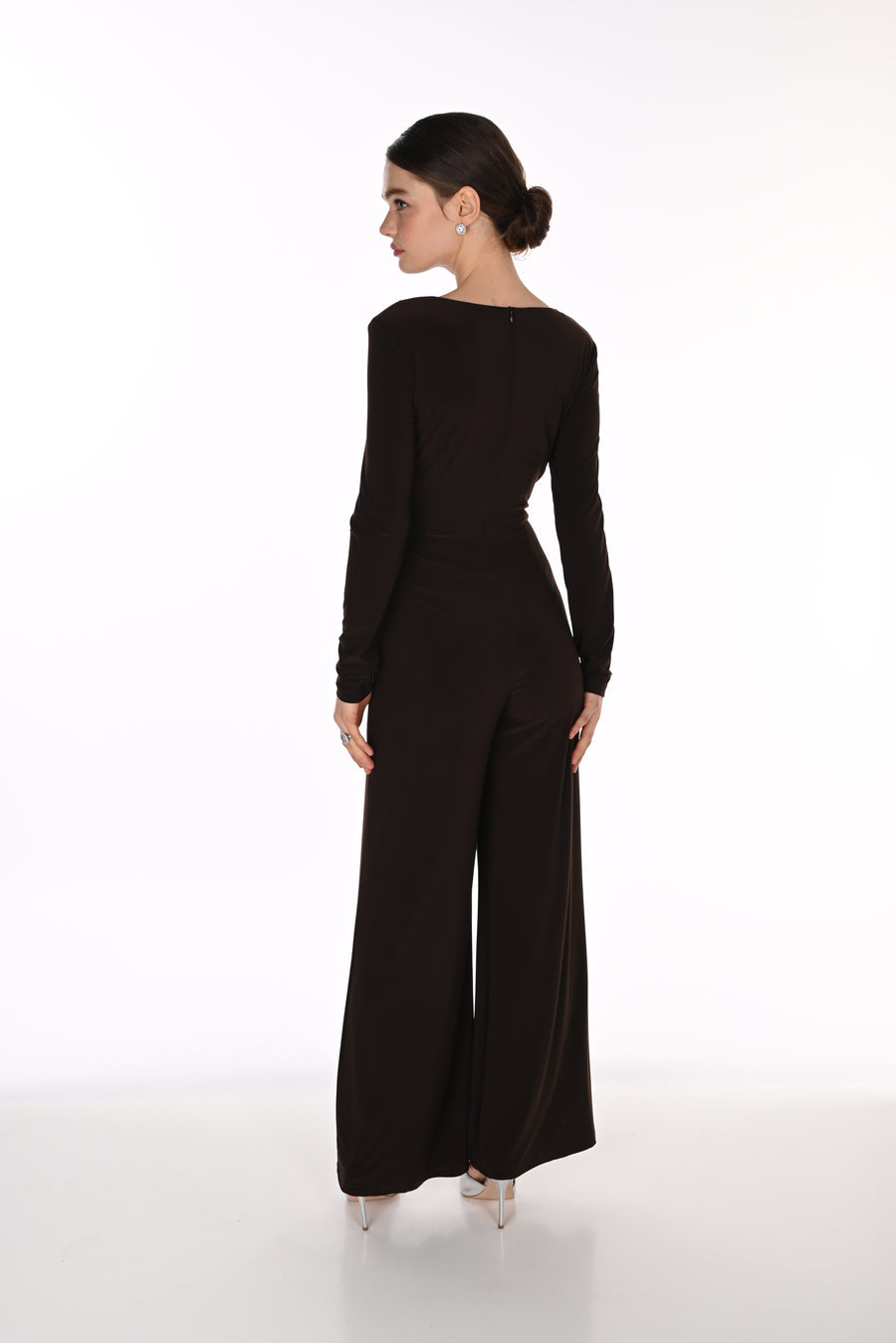 Frank Lyman Knit Jumpsuit Mocha - 269026
