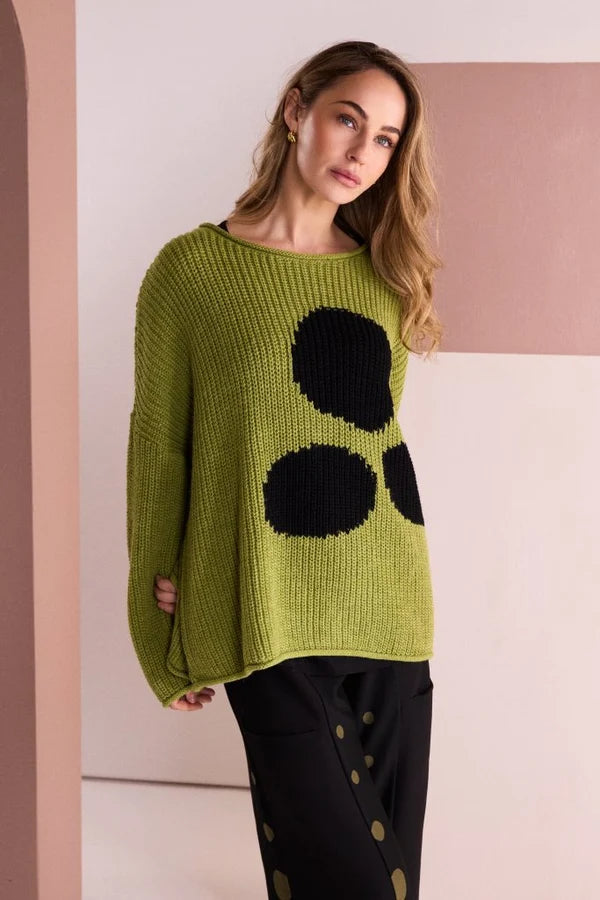 NAYA
AVOCADO & BLACK SPOT SWEATER - NAW26261