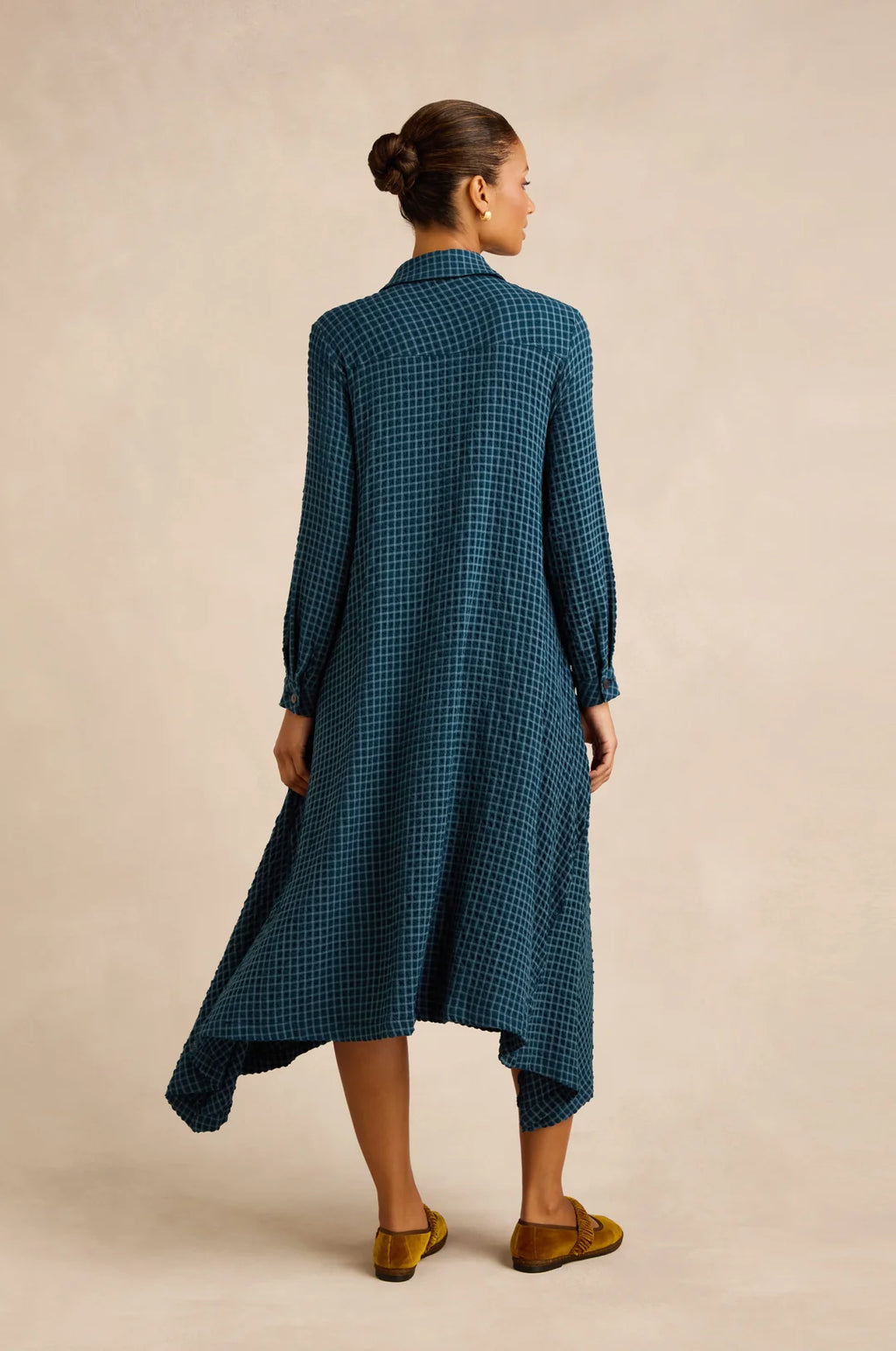 SAHARA
Seersucker Squares Shirt Dress