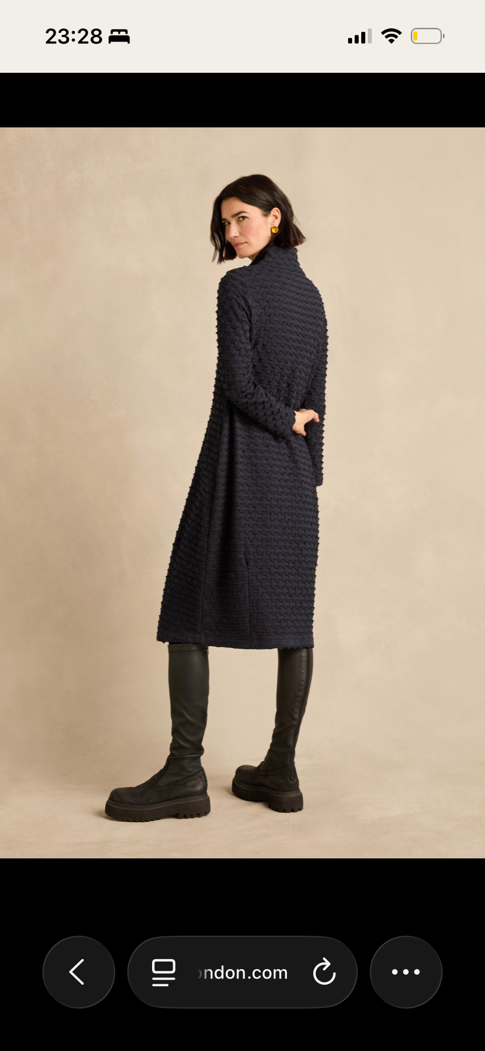 Sahara Origami Pocket Jersey Zip Neck Bubble Dress