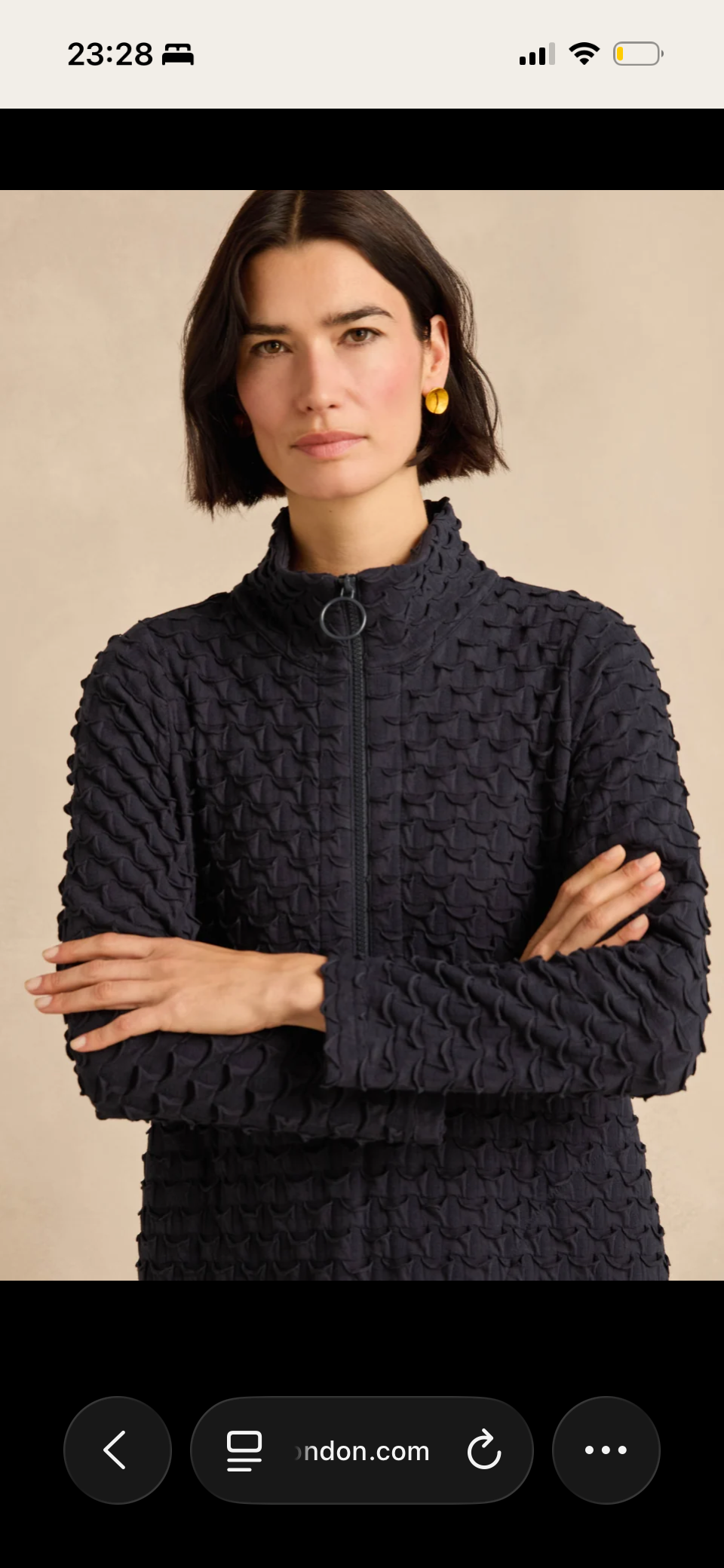 Sahara Origami Pocket Jersey Zip Neck Bubble Dress