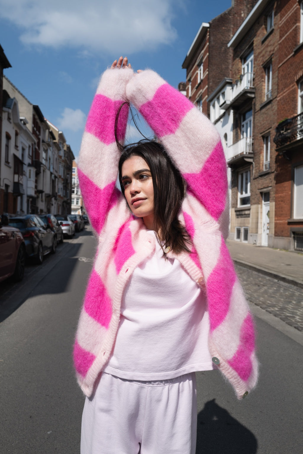 TWNS TIMA Cardigan - Baby pink - Neon Pink
