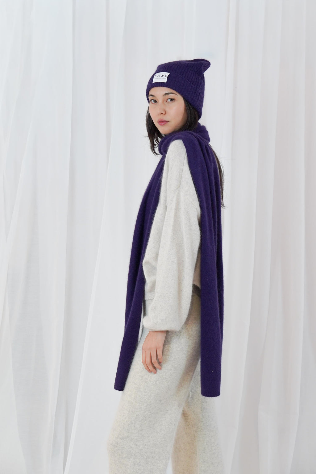 TWNS LITTERTON BEANIE- AUBERGINE