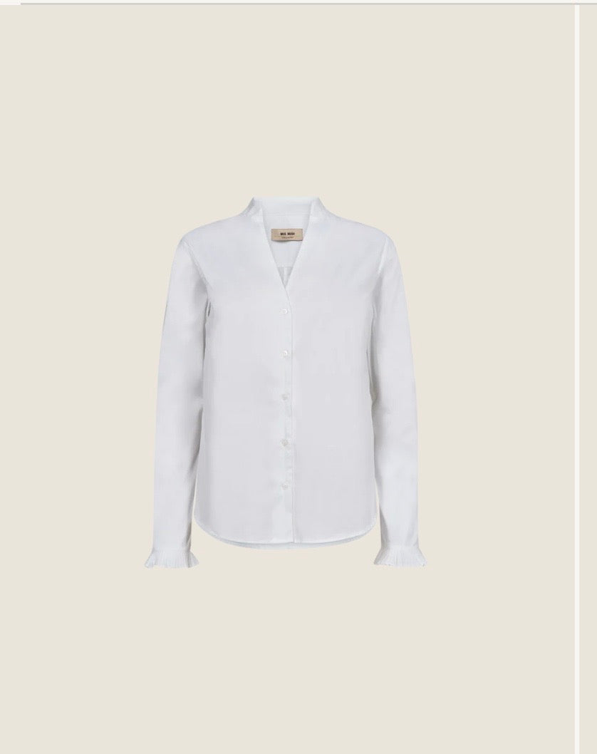 Mos Mosh Hassie White Pleat Shirt .