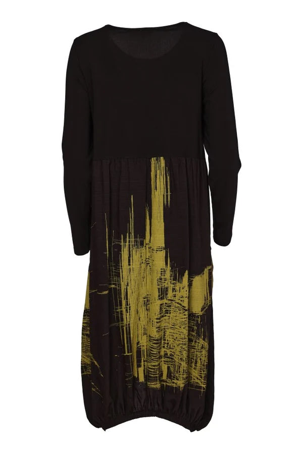 NAYA
BLACK & AVOCADO PRINT DRESS - NAW26240