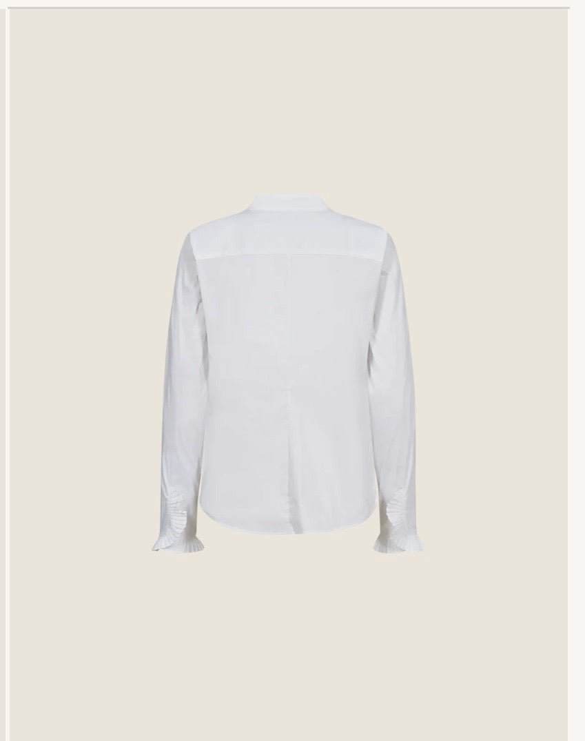 Mos Mosh Hassie White Pleat Shirt .