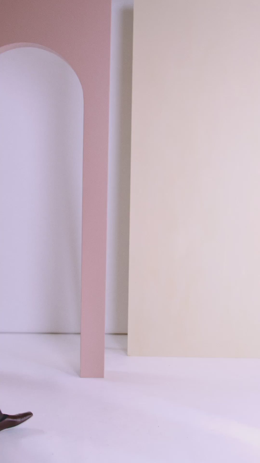 NAYA Wide Leg Leatherette Trouser With Hem Panel NAW26296- choko