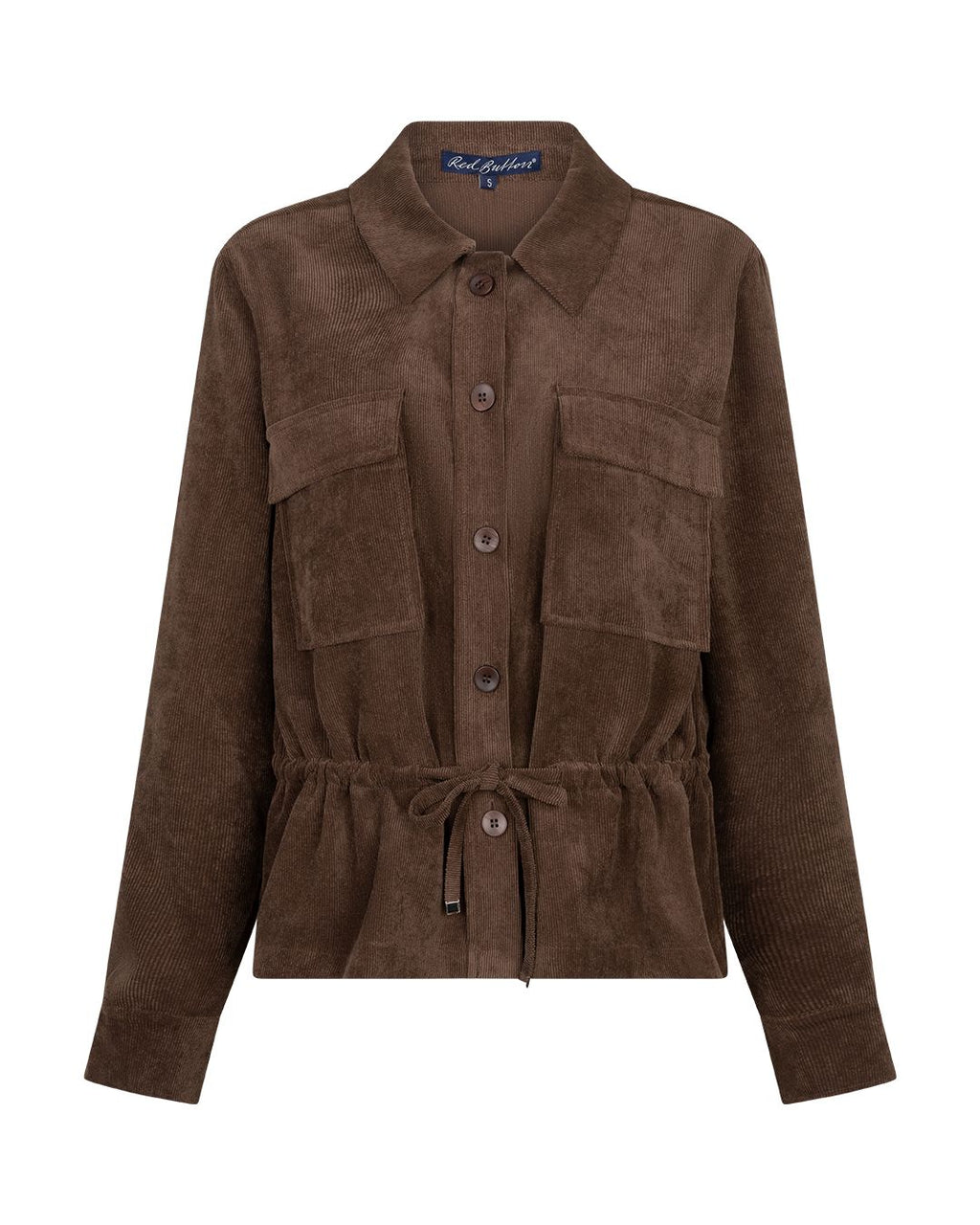 Red Button Drew Overblouse Finecord - brown