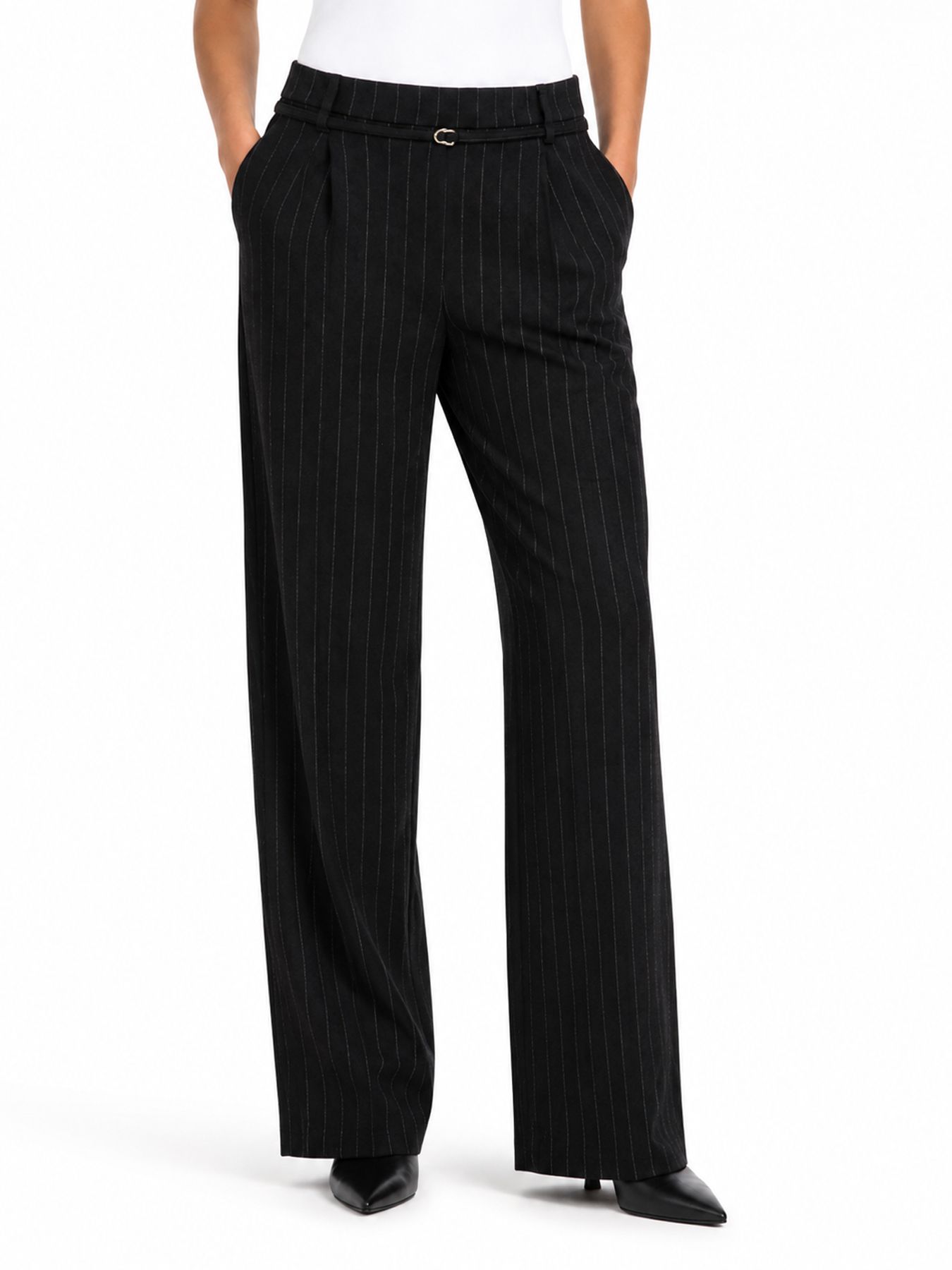 Red Button Cleo Punta Pinstripe - Black