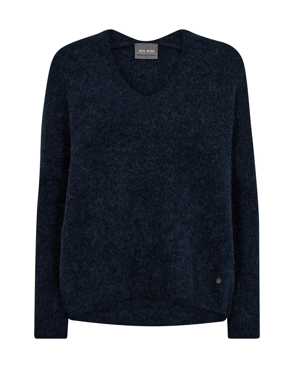 Mos Mosh Thora V-neck Knit - Salute Navy