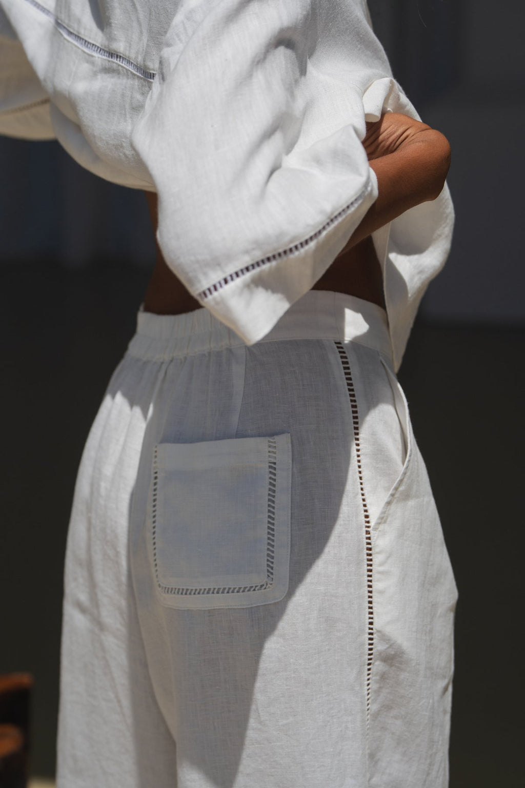 Lilly Pilly Rika Linen Pants - Ivory
