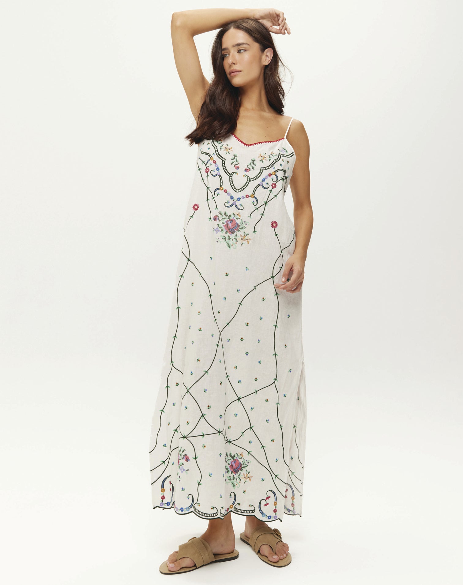 Me369 Lauren Embroidered Linen - linen kisses