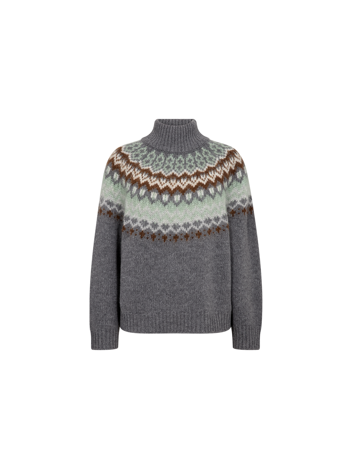 Mos Mosh Daya Fjord Highneck Knit 183230 - thunderstorm