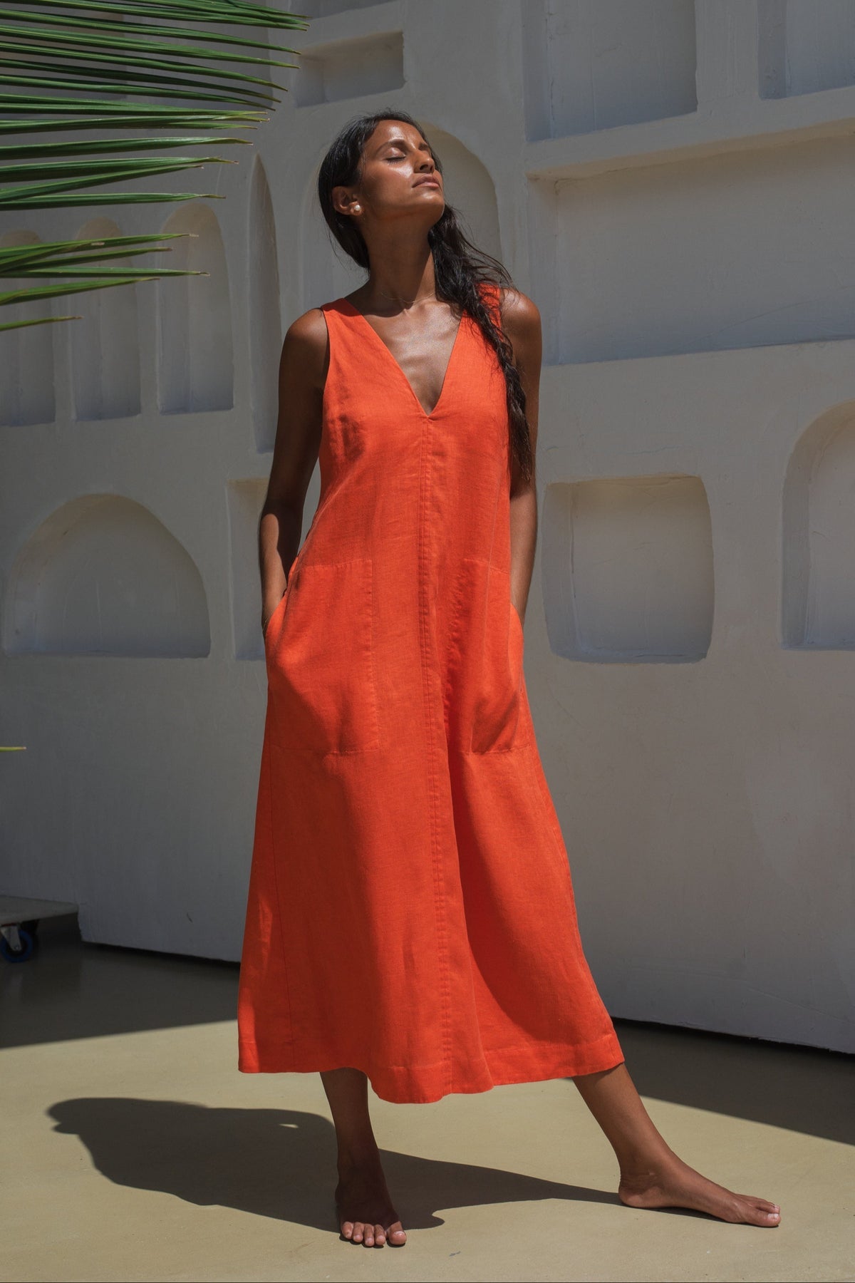 Lilly Pilly Iris Linen Dress - spritz
