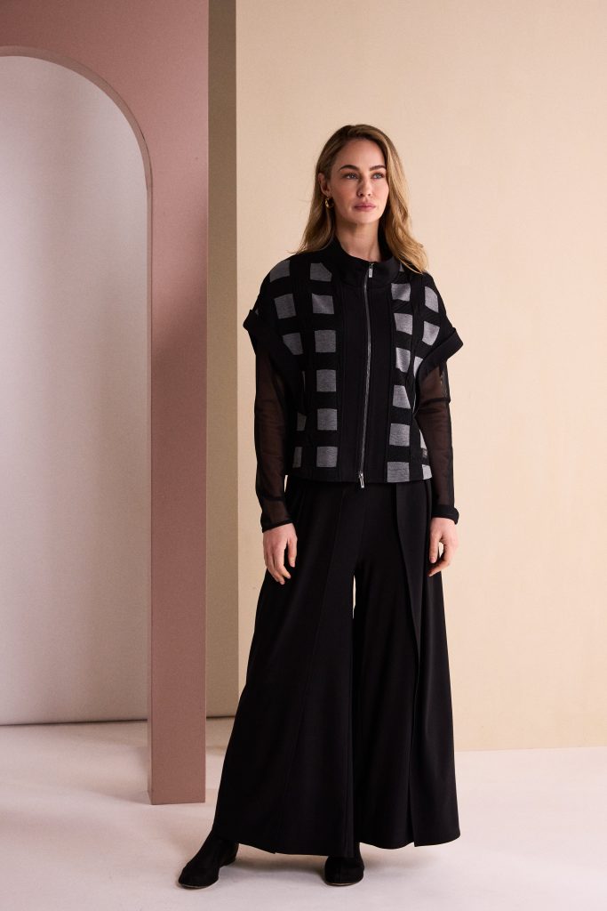 NAYA Trouser With Jersey Overskirt - black