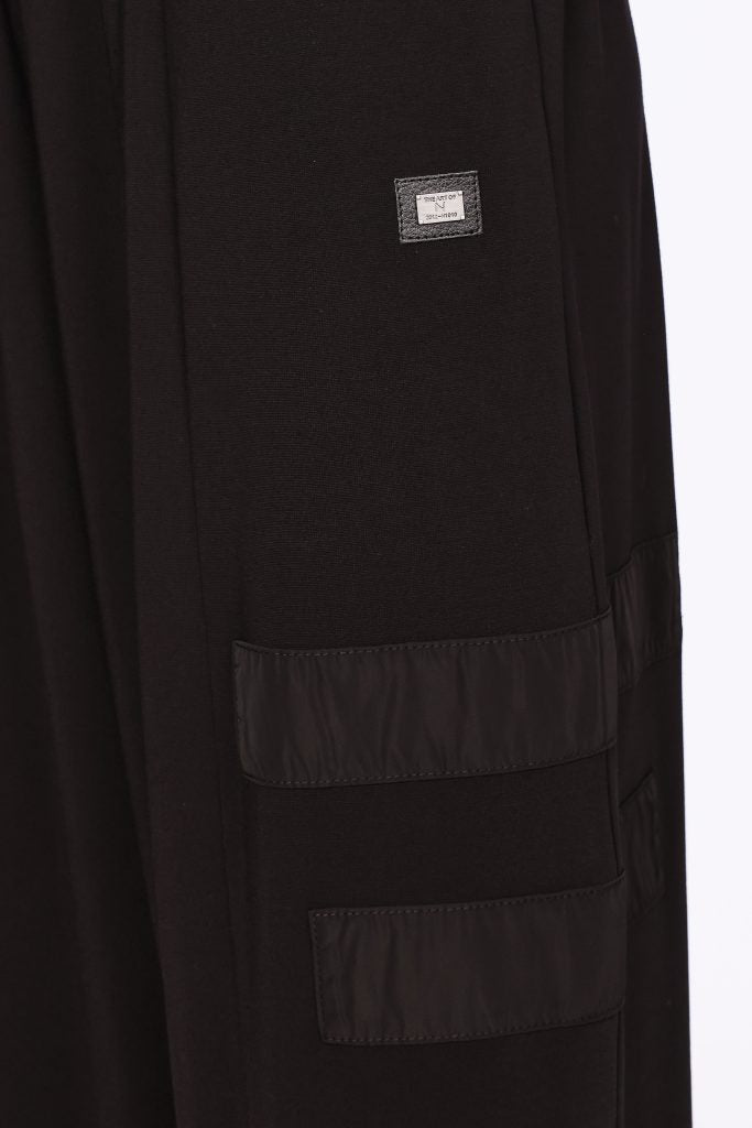 NAYA Pull Up Trouser With Layed On Bands NAW26246 -black