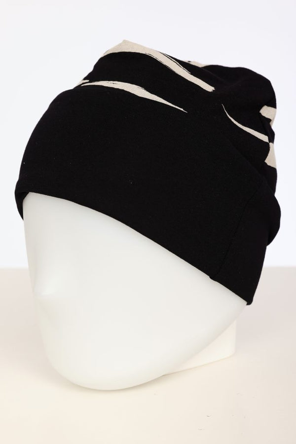 Naya Print Beanie Hat And Glove Set - Black/sand