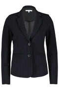 Red Button Jacket Punta Pinstripe - black