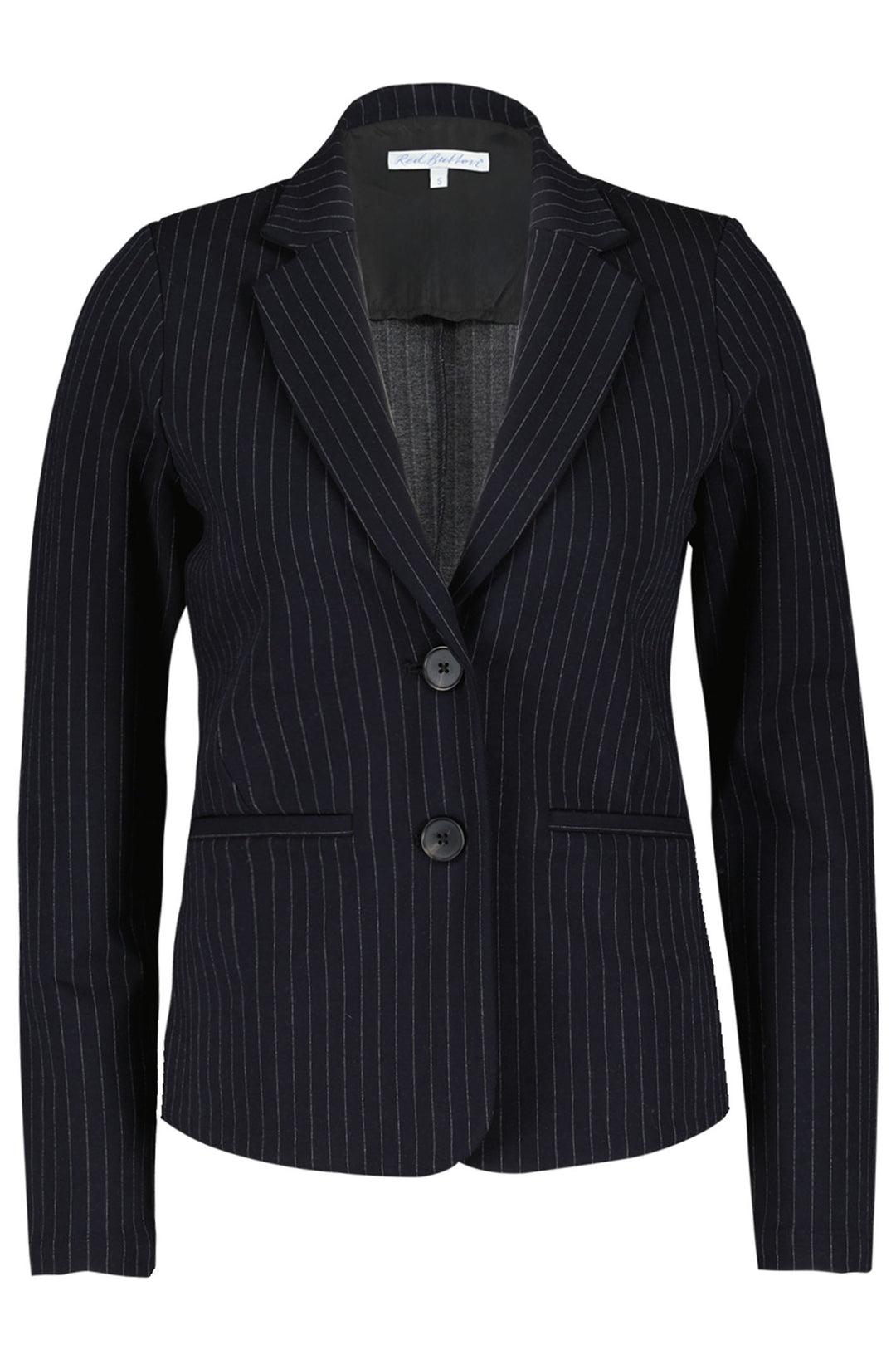 Red Button Jacket Punta Pinstripe - black