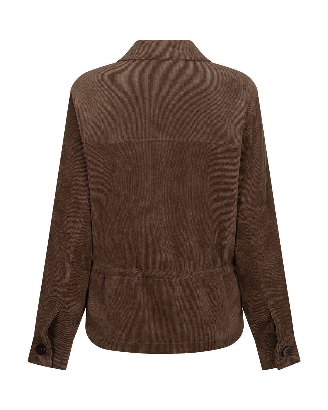 Red Button Drew Overblouse Finecord - brown
