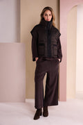 Naya Padded Short Waistcoat - choko
