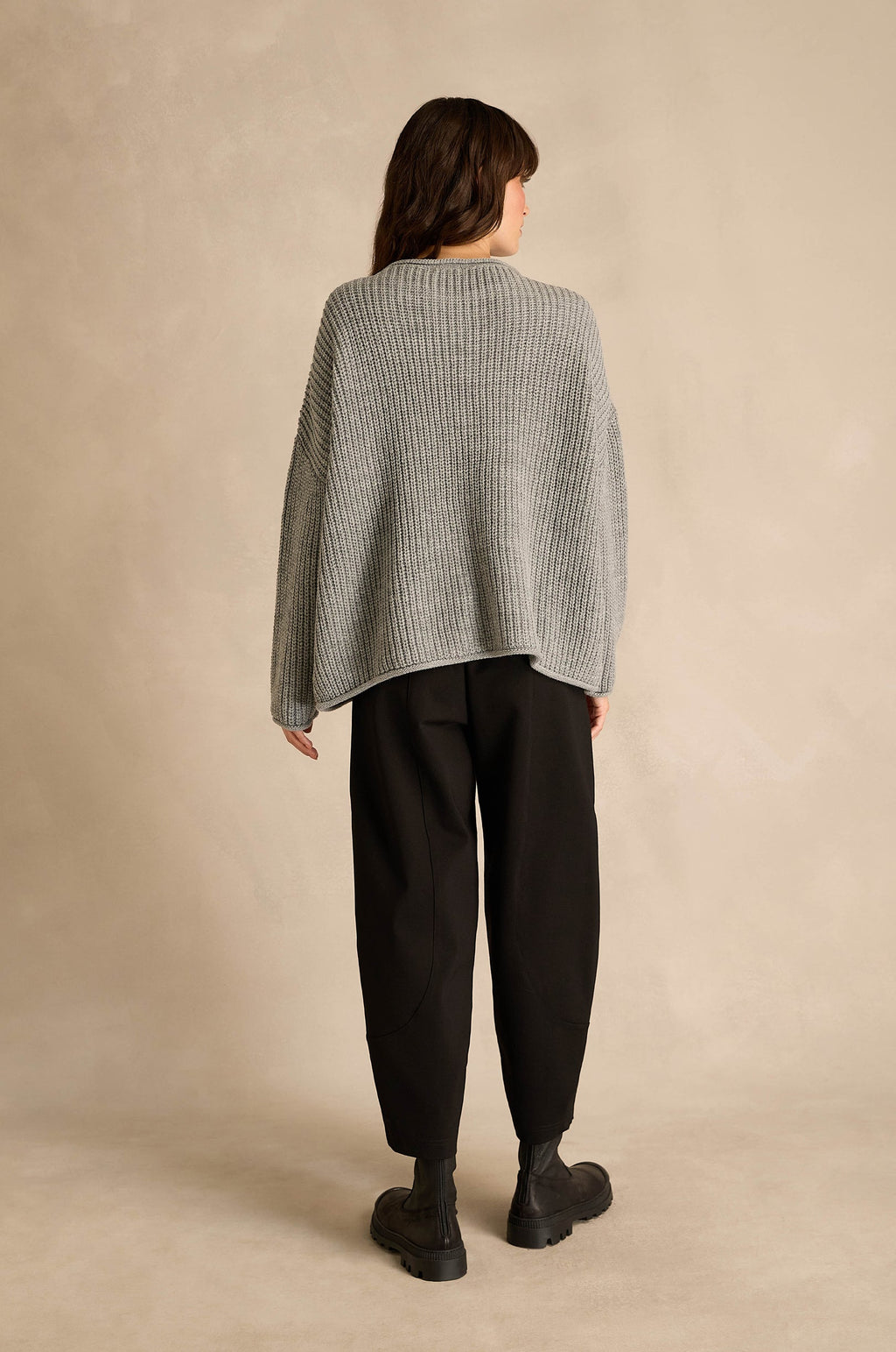 NAYARound NeckKnit With Spot NAW26261 - black/grey