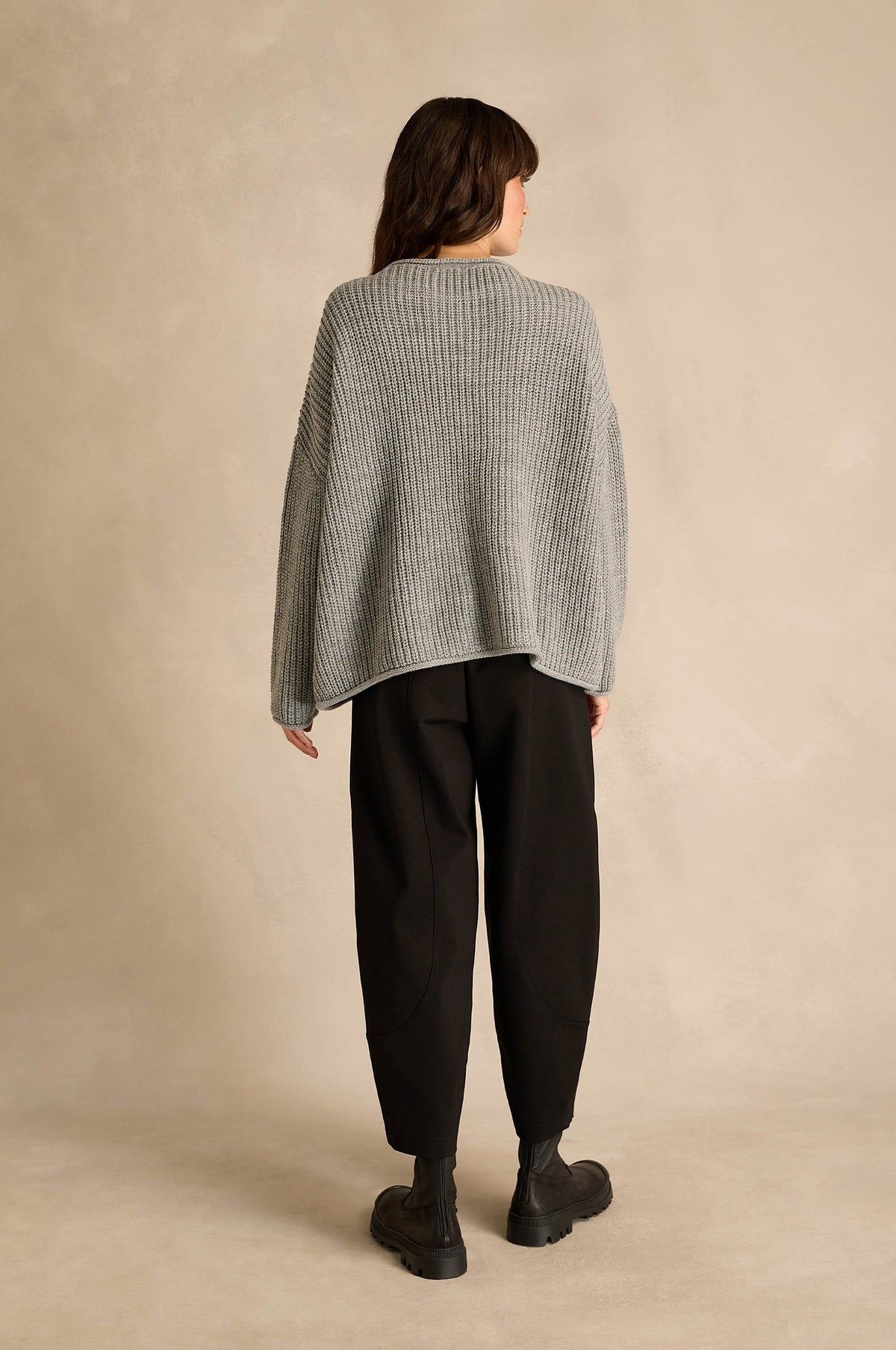 NAYARound NeckKnit With Spot NAW26261 - black/grey