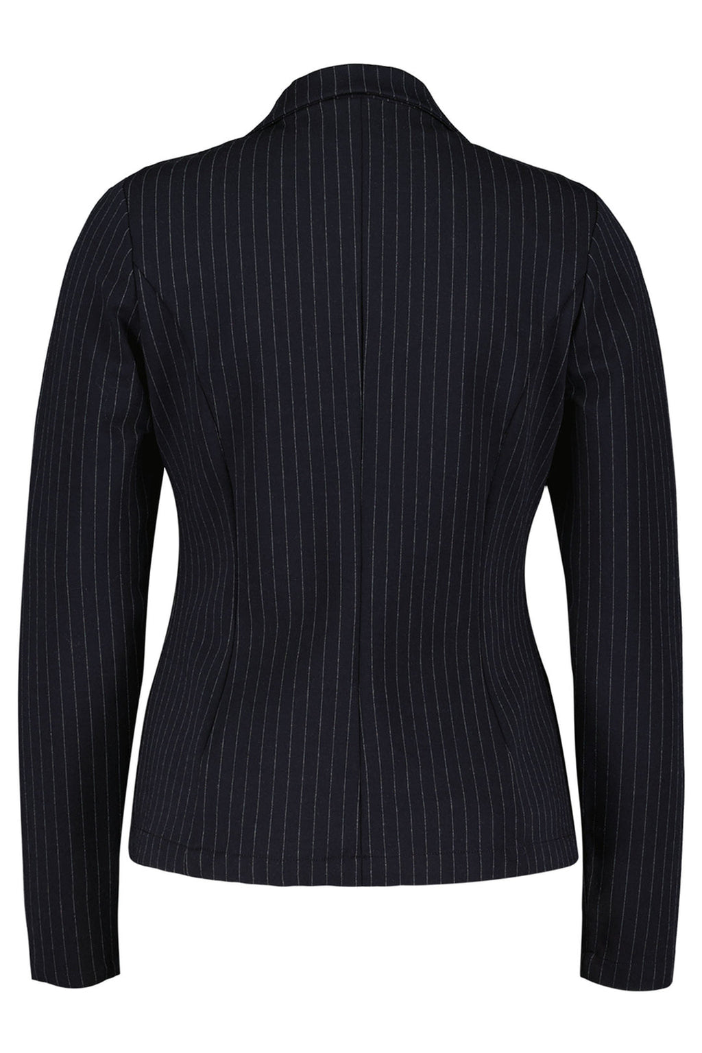 Red Button Jacket Punta Pinstripe - black