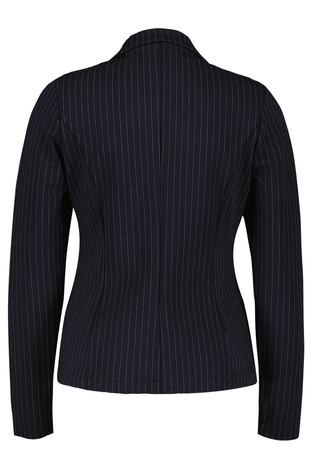 Red Button Jacket Punta Pinstripe - black