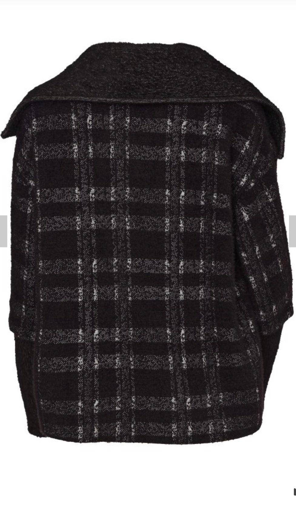 NAYA Check Jacket With Contrast Pocket And Cuff Detail - black/grey