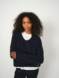 Mos Mosh Thora V-neck Knit - Salute Navy