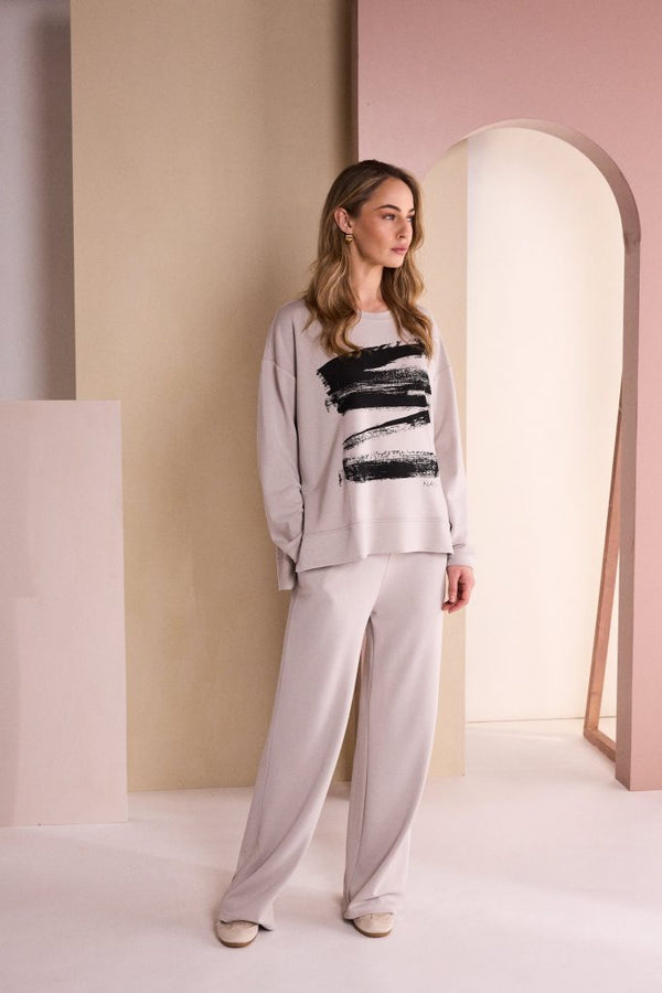 Naya Soft Pull Up Trouser with Side Pocket - mink