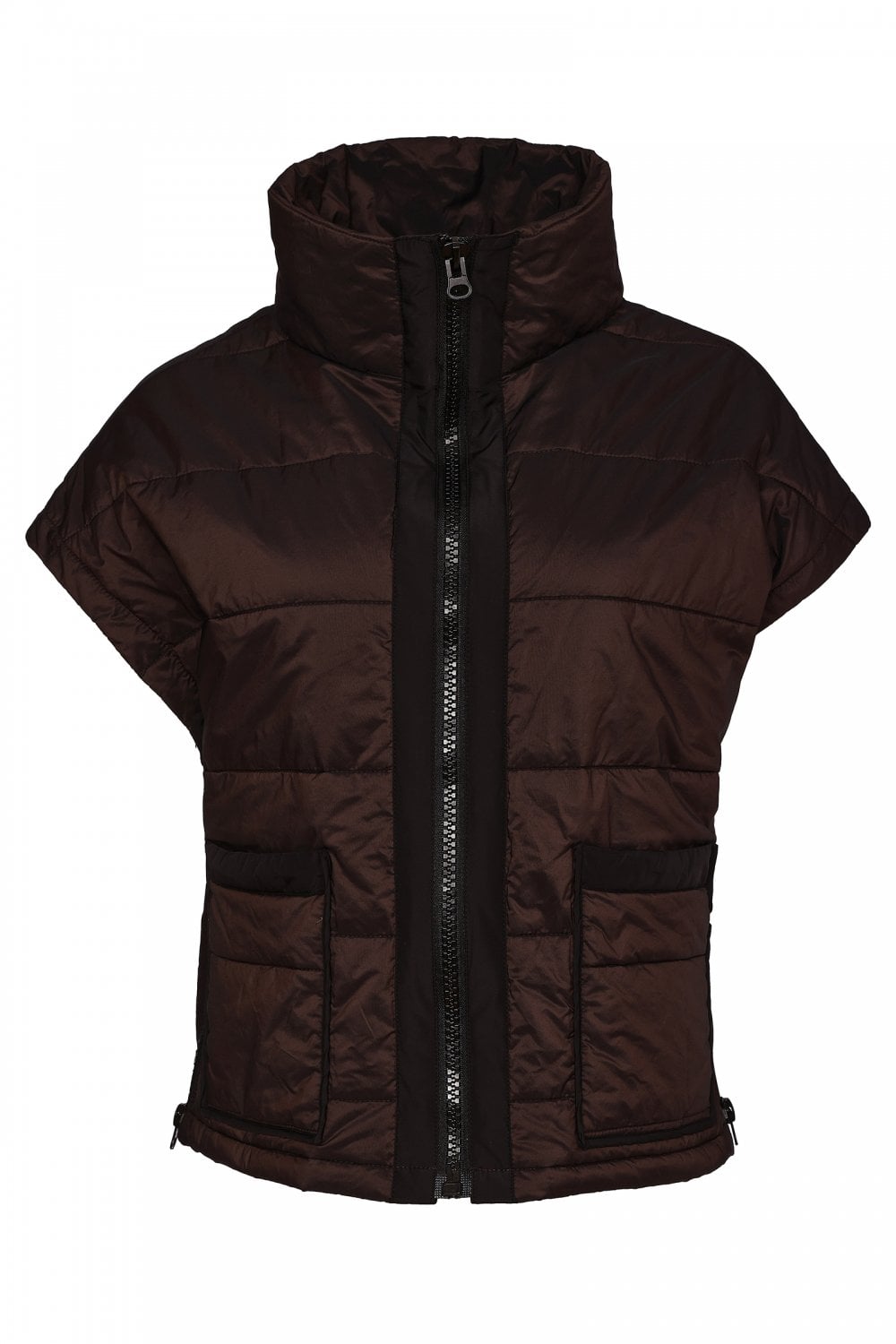 Naya Padded Short Waistcoat - choko