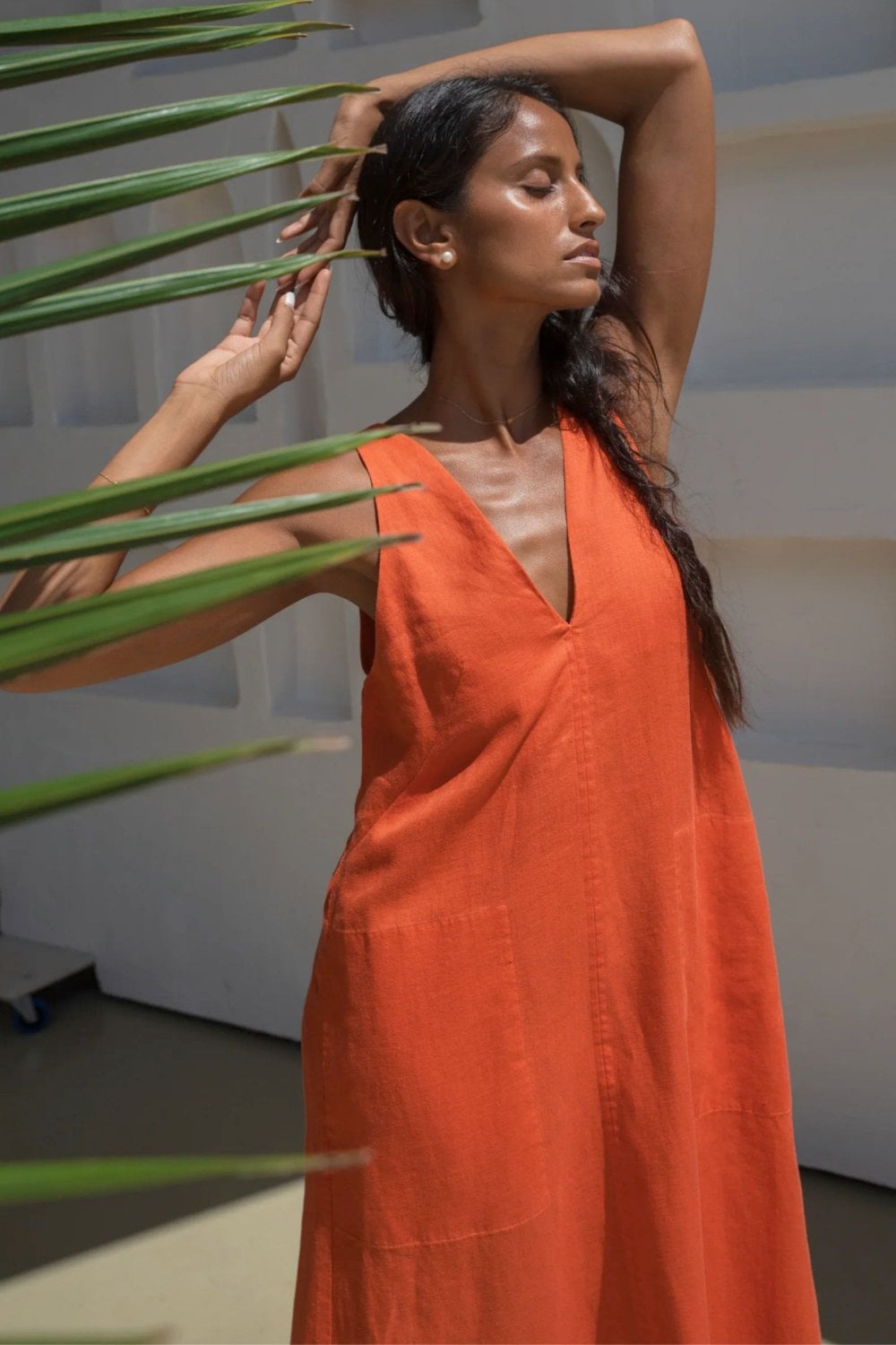 Lilly Pilly Iris Linen Dress - spritz