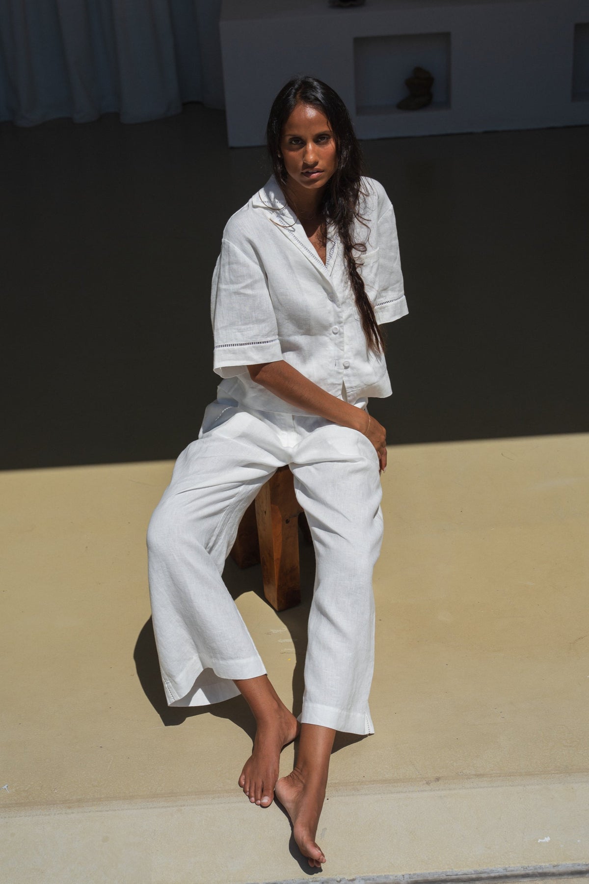 Lilly Pilly Rika Linen Pants - Ivory