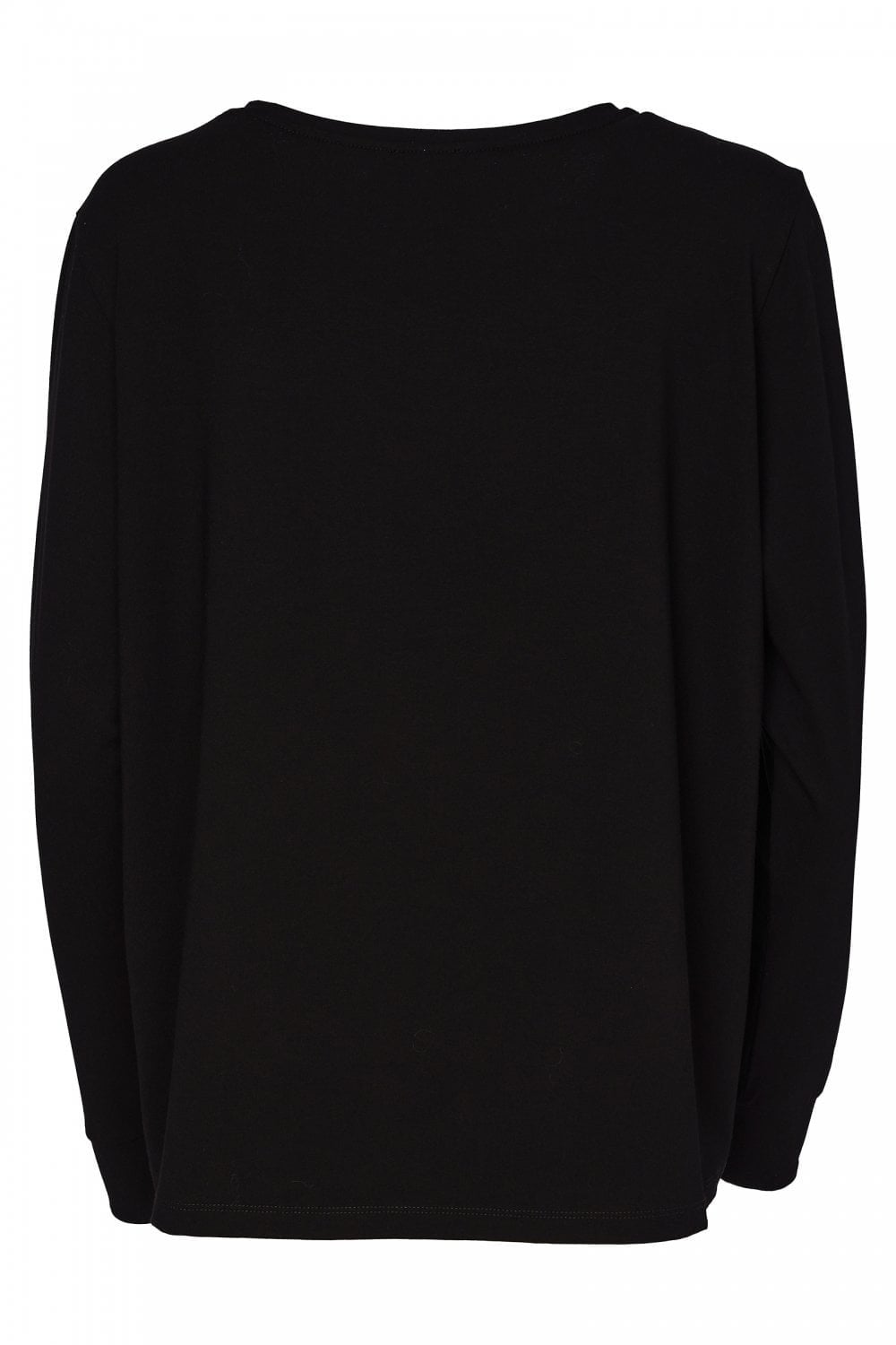Naya Placement Print Top With Front Angle Seam - tigerlily/black