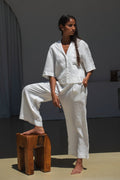 Lilly Pilly Rika Linen Pants - Ivory