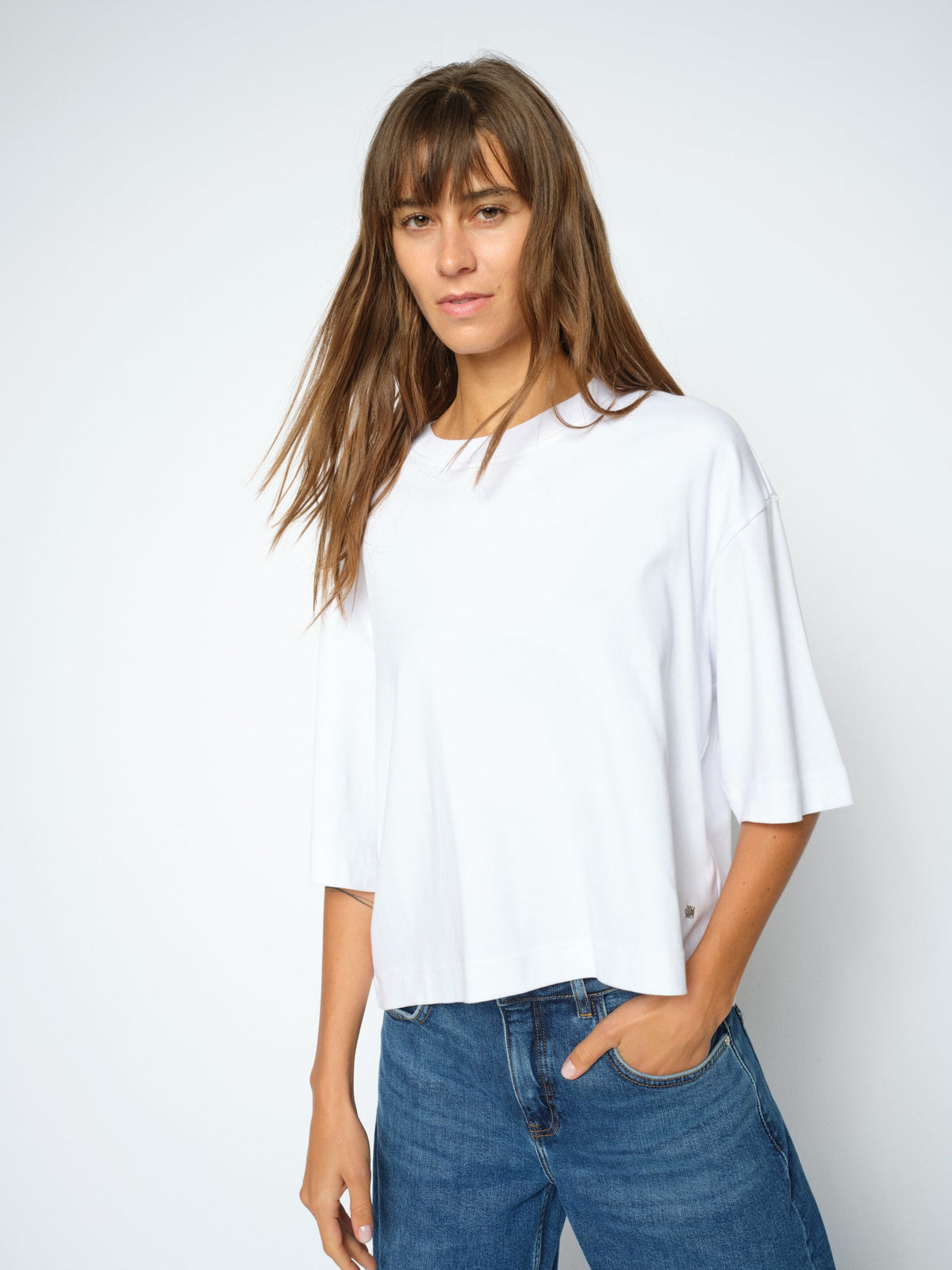 Mos Mosh Natalie O-SS Boxy Tee 183900 - white