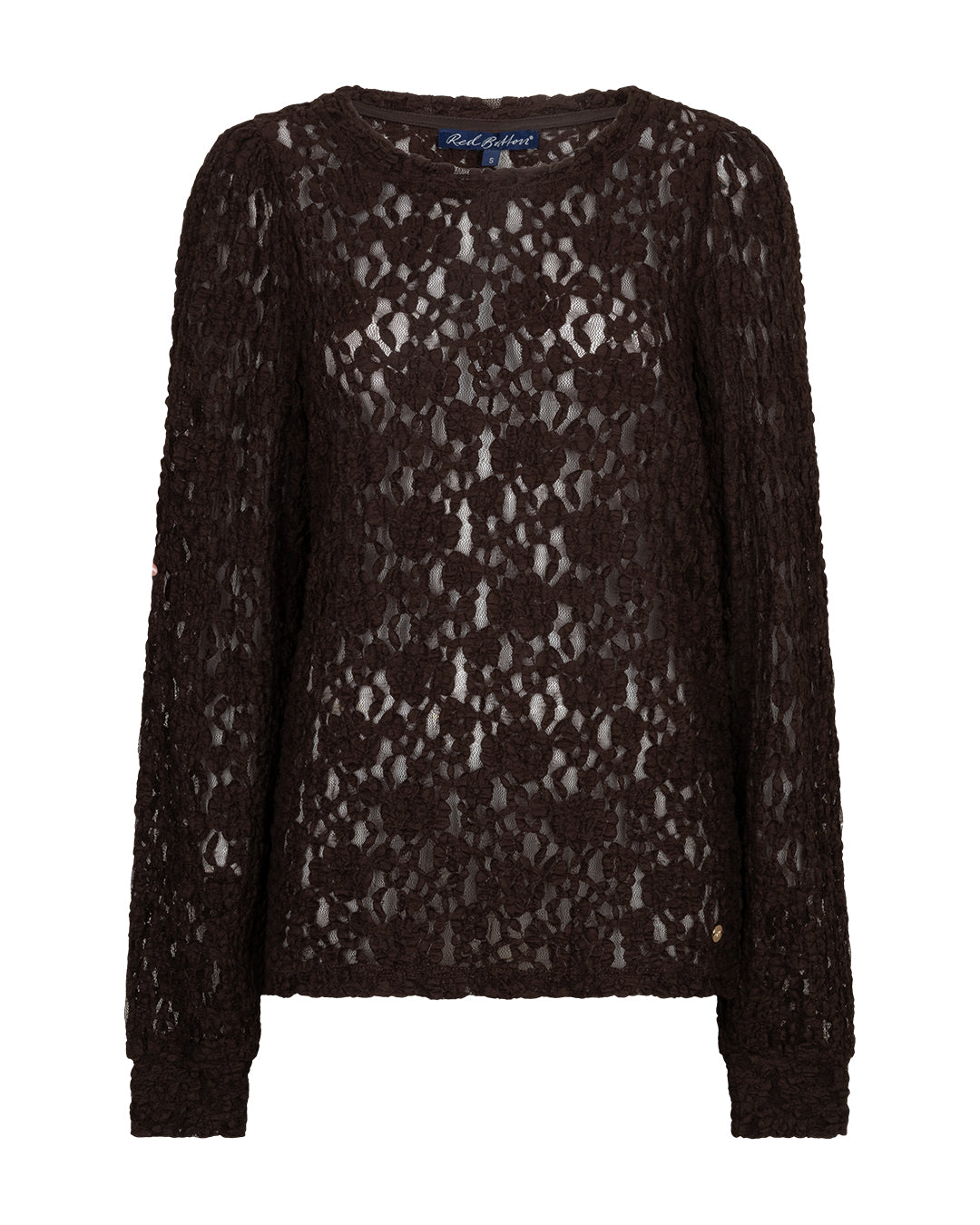 Red Button Top Lace - espresso