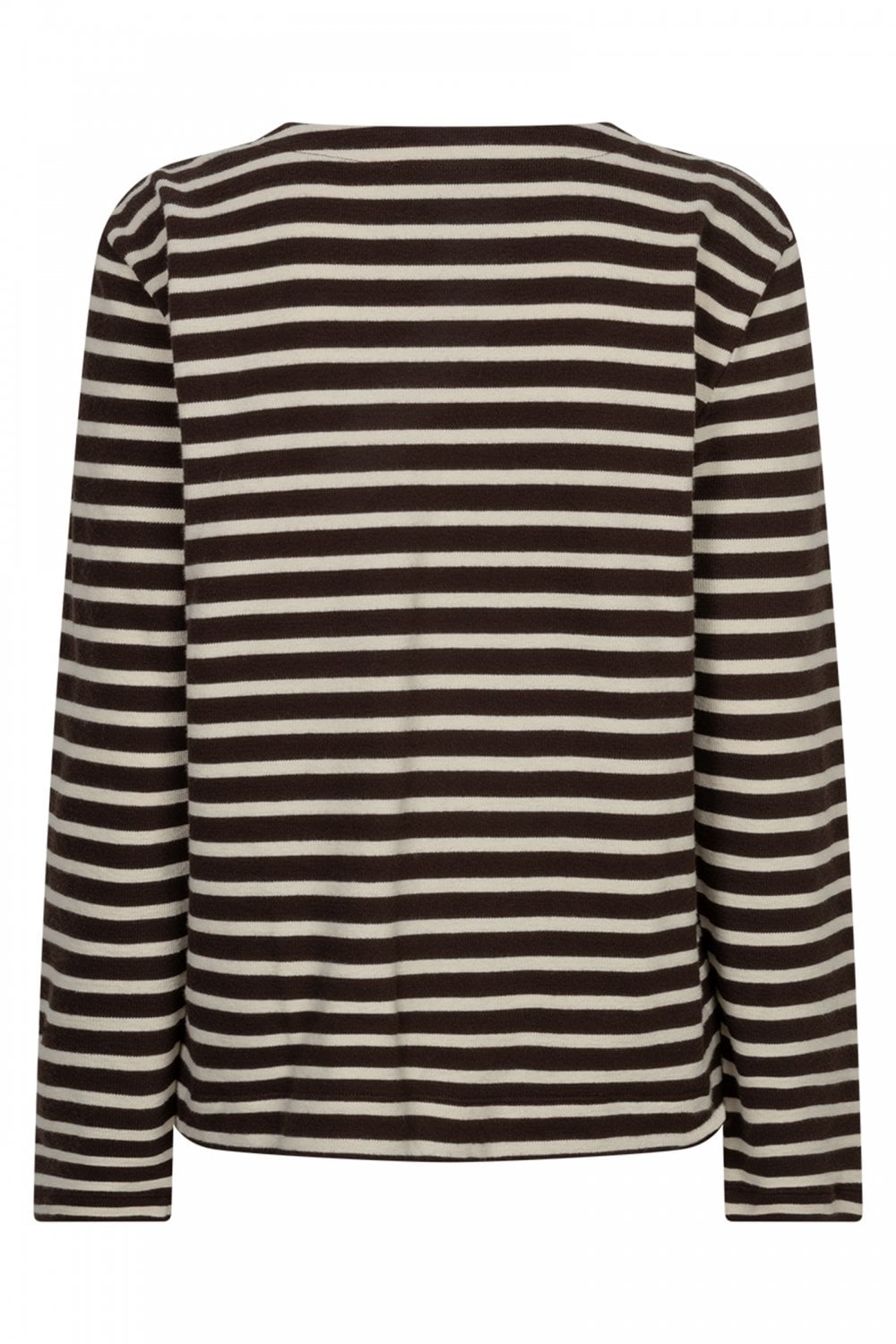 Red Button Terry Stripe - brown/cream