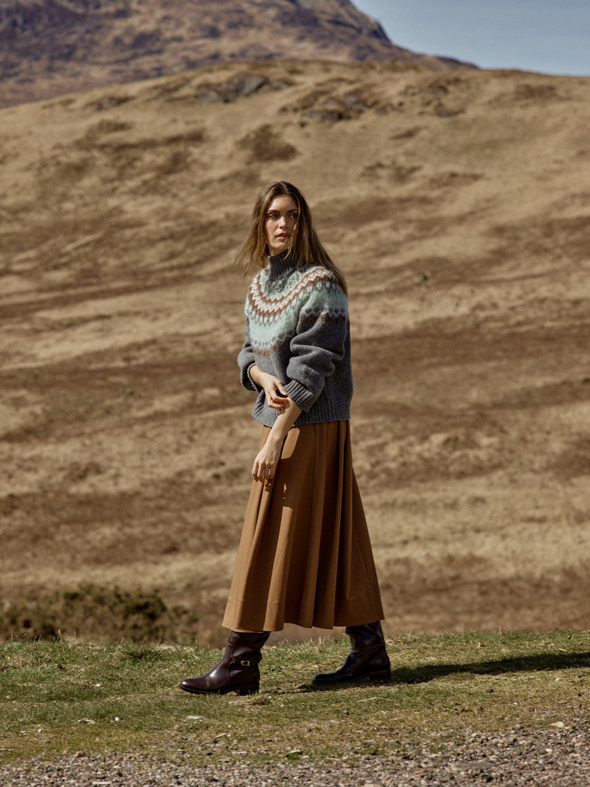 Mos Mosh Daya Fjord Highneck Knit 183230 - thunderstorm