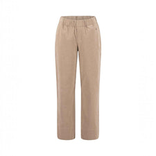 Fynch Hatton Pants Wide Fine Corduroy Urban - taupe