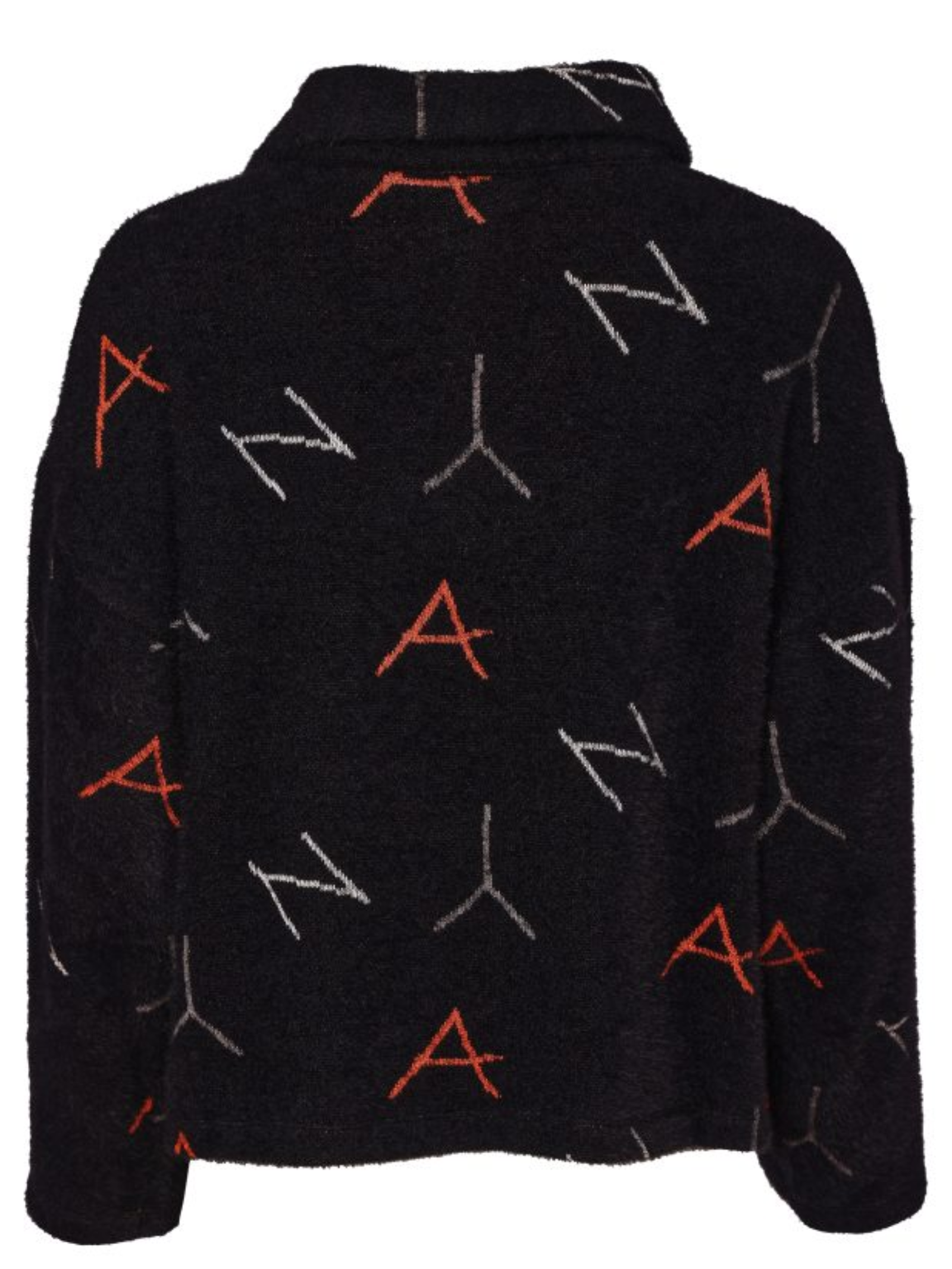 NAYA Knit Print Jaquard Jacket With Hood - black/tigerlily