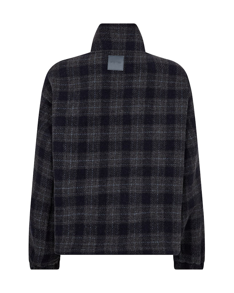 MM Camille Check Jacket - Salute Navy